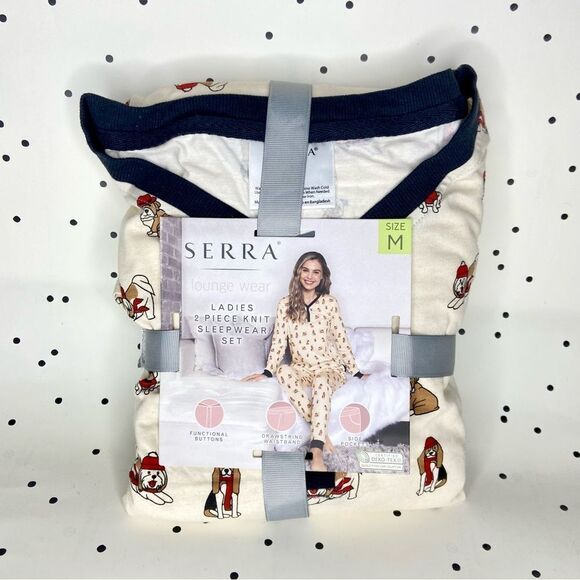 🐶 SERRA 🐶 LADIES 2 PIECE KNIT
SLEEP WEAR SET PJ lounge wear pajamas size M #1 - Picture 6 of 9